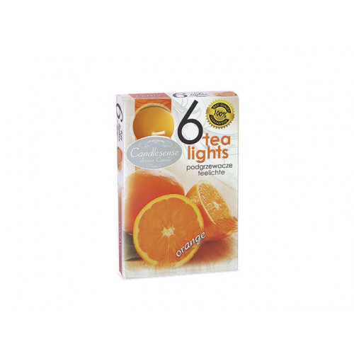 Свечи чайные арома Decor 6шт, 3.8cm, 4ч, Апельсин