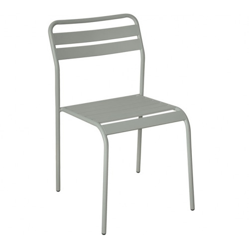 Светло-серый металлический стул