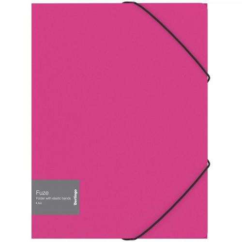 Папка на резинке BERLINGO Fuze А4, пластик, розовая