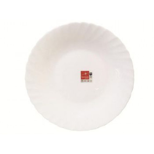 Тарелка сервировочная 25.5cm Prima, белая, стеклокерамика