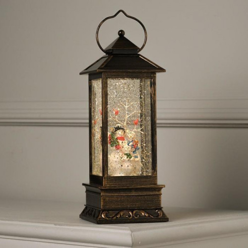 Декоративный светильник новогодний Семейство снеговиков 27 см бронза WDL-1971-2A