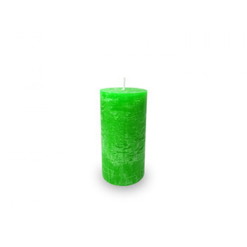 Свеча пеньковая Decor 12X6cm, 38час, Hand made, зеленая