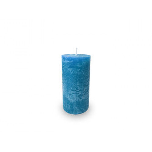 Свеча пеньковая Decor 12X6cm, 38час, Hand made, синяя