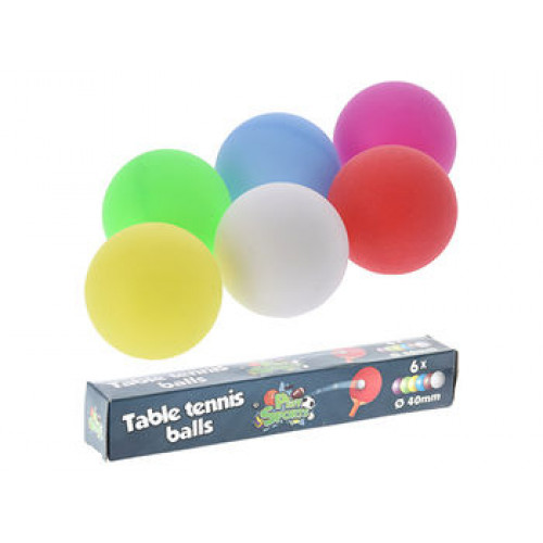 Набор шаров для настольного тенниса 6шт 4cm, разноцветных