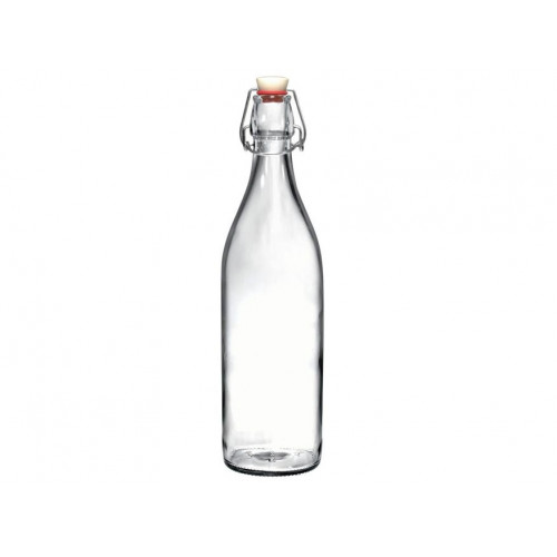 Бутылка с зажимной крышкой Giara Fun 1l, прозрачная