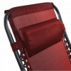 Садовый лежак, металлический, регулируемый, красный, 67x89x107 см