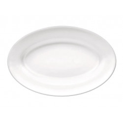 Platou oval 30cm Toledo, alb, opalglass