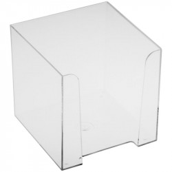 Suport cub hârtie plastic STAMM 90x90x90mm, transparent