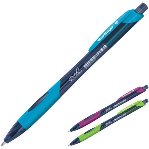 Ручка шариковая BERLINGO Riteline, автом., 0.7 мм, синяя