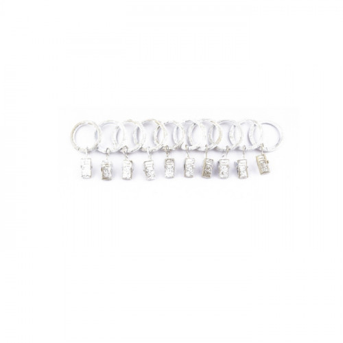 Металлическое кольцо с прищепкой, LEVITA16, Белый Антик, 32 мм