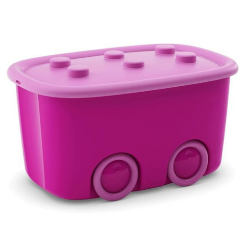 Контейнер для игрушек KIS 46l, 58X39XH32cm, колеса, розовый