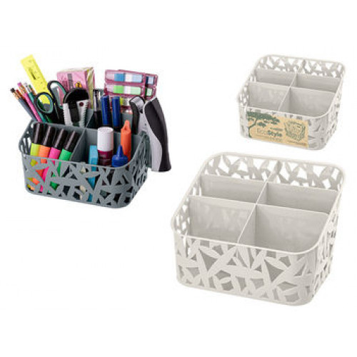 Organizator pentru maruntisuri Econova 6 compartimente, 19.5X16X14cm, bej