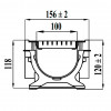 Rigola POLYMAX BASIC DN100 H120 cu gratar metalic zincat, clasa de sarcini pina la 3 tone (1000x160x120)