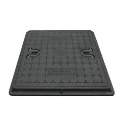 Capac canalizare compozit patrat 500 х 500/ 2t negru (h=40mm, 18,5kg)
