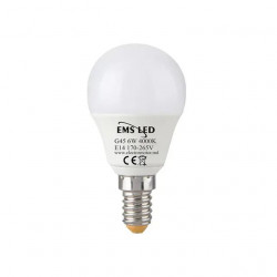 Светодиодная лампа EMS G45 6 Вт E14 4000 K 550 лм 220 - 240 В