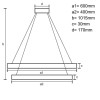 Lustră HJT 9377/600+400 WH+FGD DIM+RC