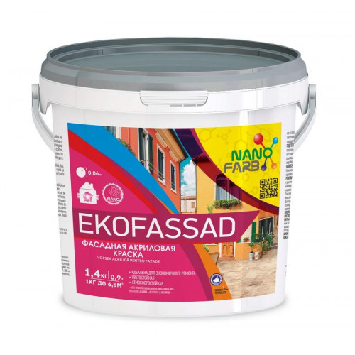 EKOFASSAD Nanofarb 1,4 kg vopsea acrilică pentru fațade