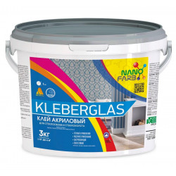 KLEBERGLAS Nanofarb 3,0 кг клей акриловый для стекло обоев и стекло холста