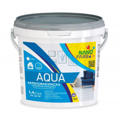 AQUA Nanofarb 1,4 кг интерьерная влагостойкая краска
