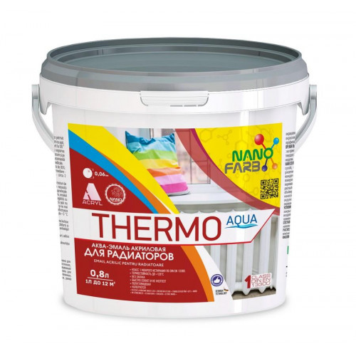 THERMO AQUA Nanofarb 0,8 л эмаль акриловая для радиаторов