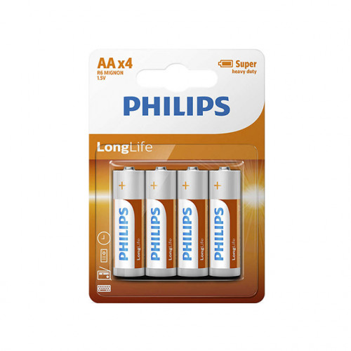 Батареи Philips R6LL LONGLIFE 1.5 B AA