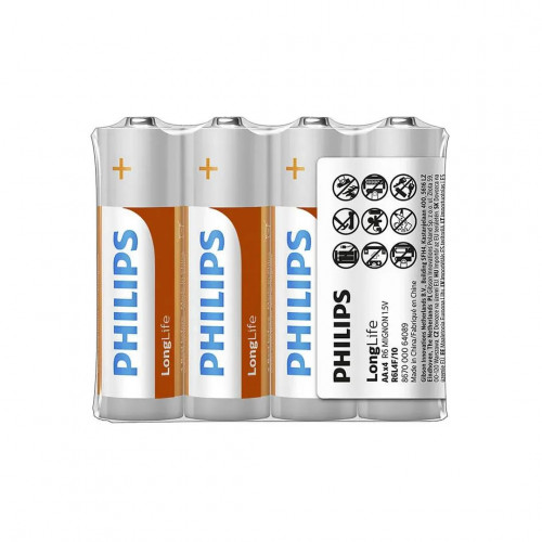 Батареи Philips R6 LONGLIFE 1.5 B AA