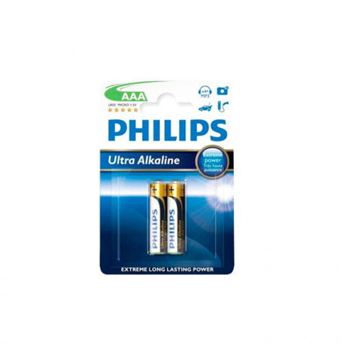Батареи 2 штук Philips ULTRA ALKALINE 1.5 B AAA