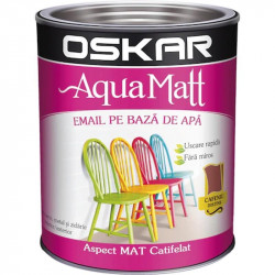 Краска на водной основе, коричневый, 0,6 л, Oskar Aqua Matt
