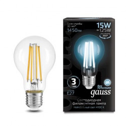 Lampă LED Gauss Filament A60 15W/1450lm/4100K/E27