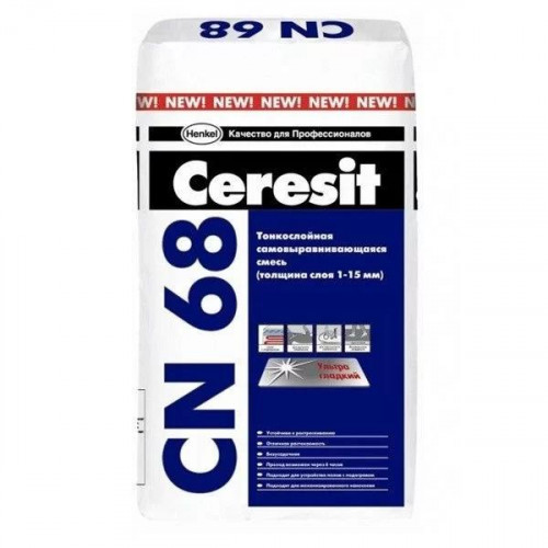 Самовыравнивающаяся смесь Ceresit CN 68. 25 кг