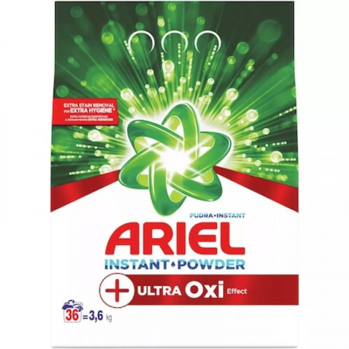 Detergent rufe Ariel OXI EFFECT, 3.6 kg, 36 spalari