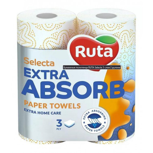 Бумажные полотенца RUTA Selecta 3 слоя 2 рулона