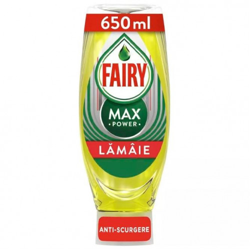 Detergent pentru vase Fairy Max Power Agent de spălare a vaselor 0,65 litri/ Lămâie