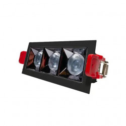 Точечный светильник Elmos KH-L093-6W-B 6 Вт 3 LED Встроенный чёрный