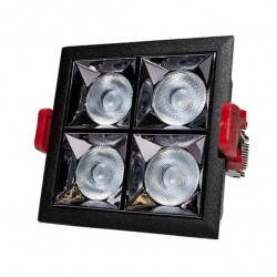 Точечный светильник Elmos KH-S093-8W-B 8 Вт 4 LED Встроенный чёрный